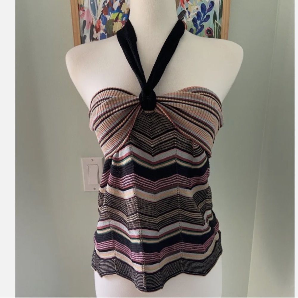 MISSONI chevron knit haltertop